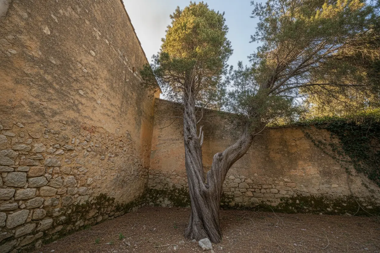 Cyprès élancé sécurisé en accès difficile, après l’intervention à Hyères