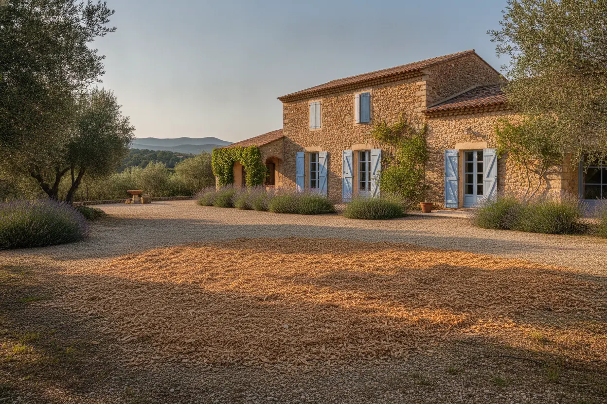 Branches broyées et jardin remis au propre, après l’intervention à Hyères