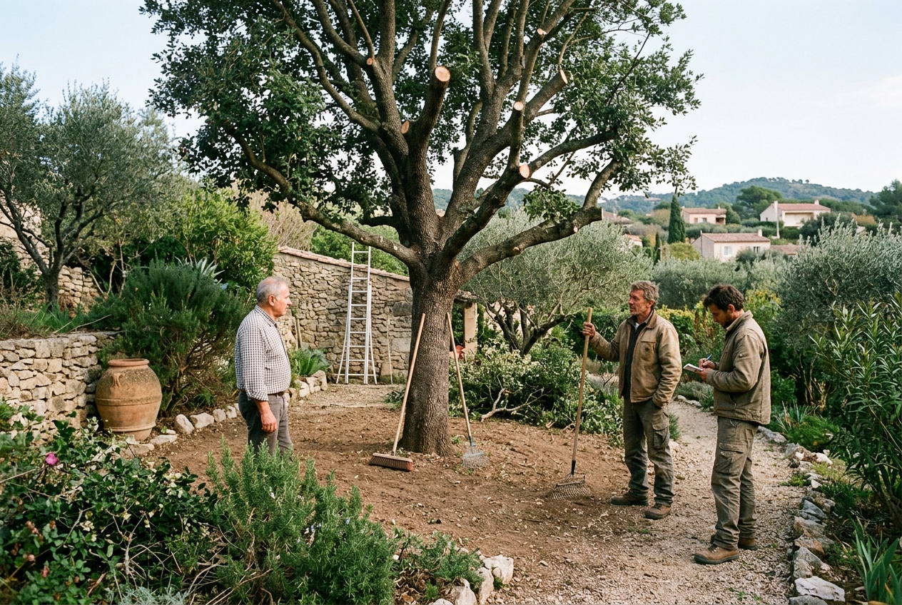 Chantier à La Londe-les-Maures après intervention