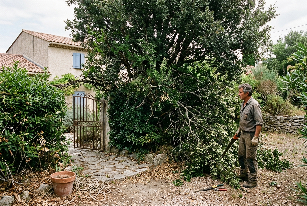 Chantier à Pierrefeu-du-Var avant intervention